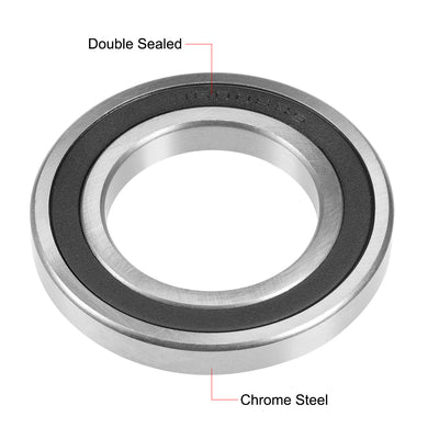 Harfington Uxcell Deep Groove Ball Bearings Metric Double Sealed Chrome Steel