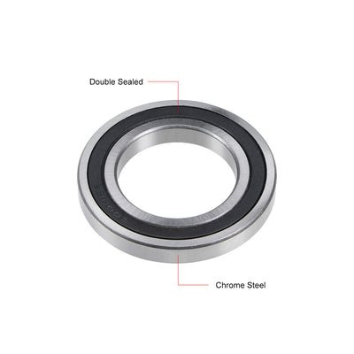 Harfington Uxcell Deep Groove Ball Bearings Metric Double Sealed Chrome Steel