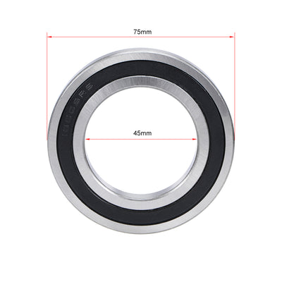 Harfington Uxcell Deep Groove Ball Bearings Metric Double Sealed Chrome Steel