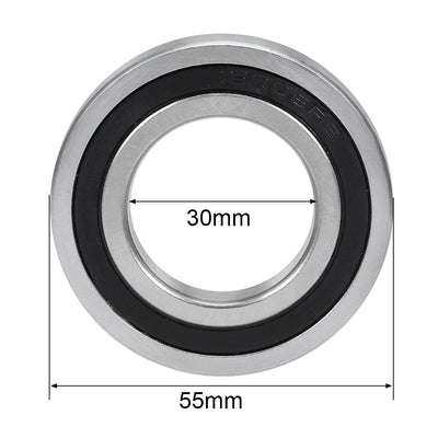 Harfington Uxcell Deep Groove Ball Bearing Double Sealed Chrome Steel Bearings