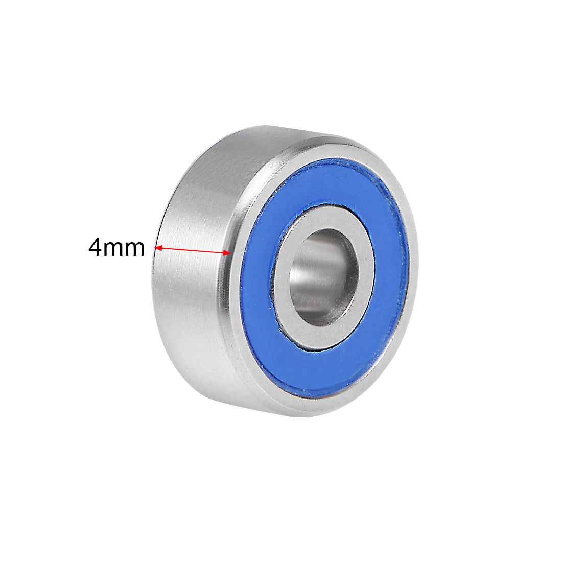 uxcell Uxcell Deep Groove Ball Bearings Double Sealed Stainless Steel Blue Cover