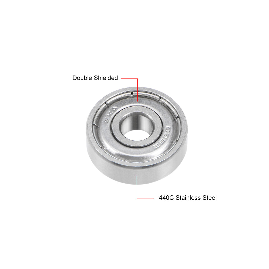 uxcell Uxcell Deep Groove Ball Bearings Double Shielded Stainless Steel