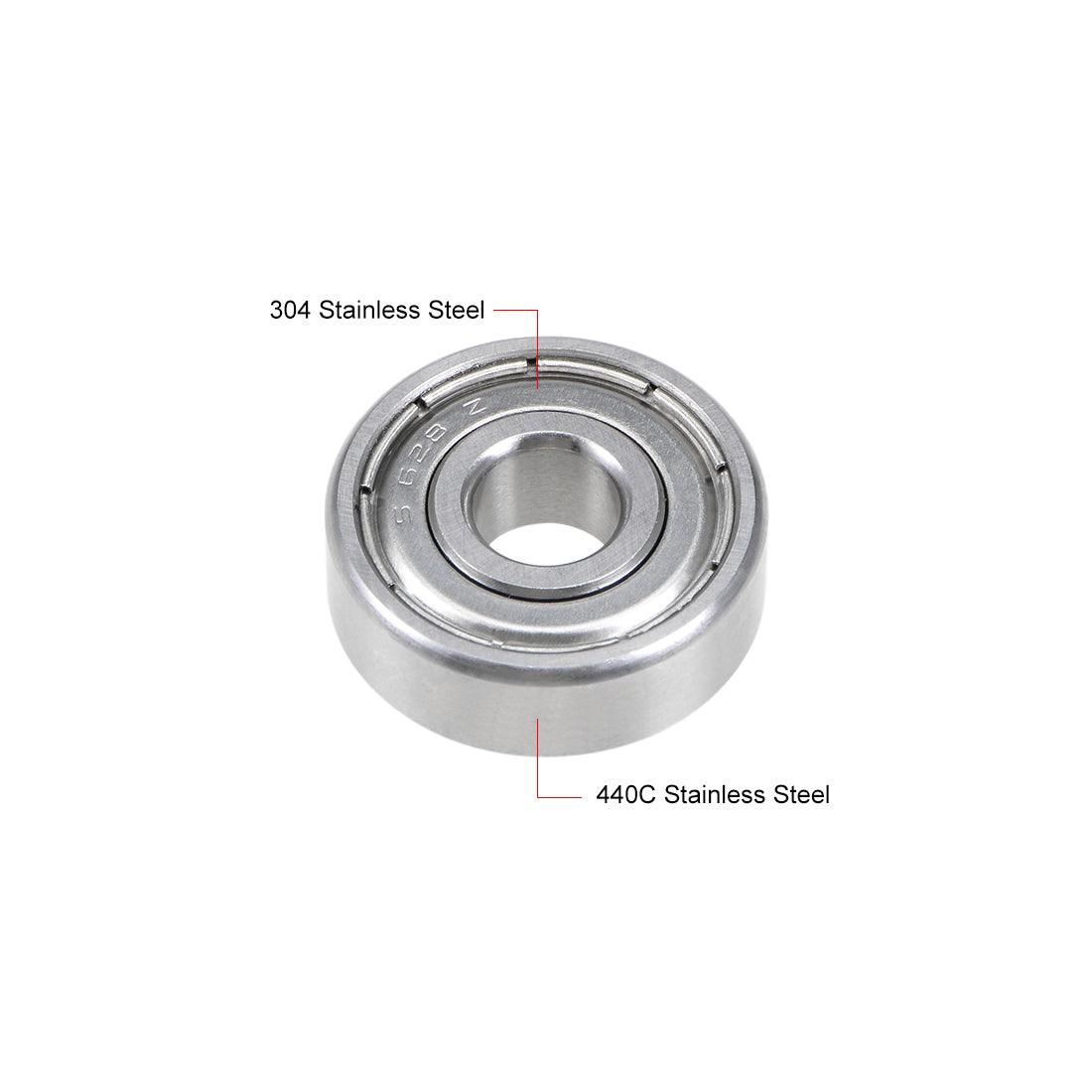 uxcell Uxcell Deep Groove Ball Bearings Double Shielded Stainless Steel