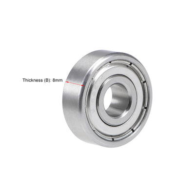 Harfington Uxcell Deep Groove Ball Bearings Double Shielded Stainless Steel