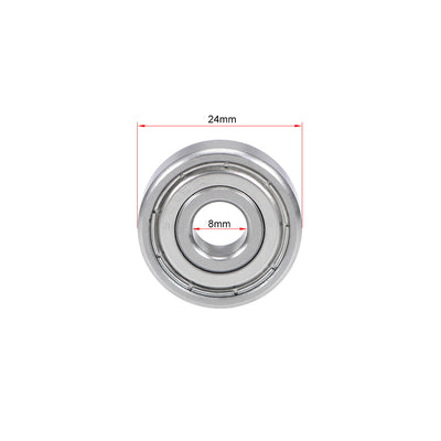 Harfington Uxcell Deep Groove Ball Bearings Double Shielded Stainless Steel