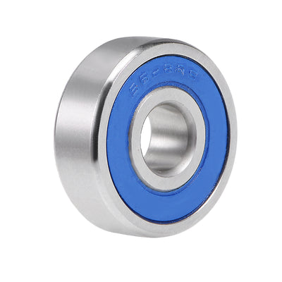 Harfington Uxcell Deep Groove Ball Bearings Double Sealed Stainless Steel Blue Cover