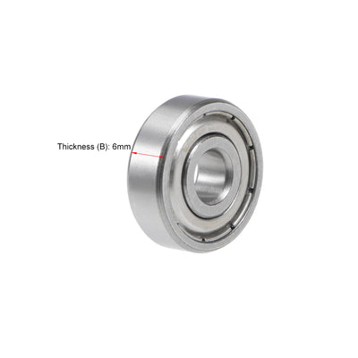 Harfington Uxcell Deep Groove Ball Bearings Double Shielded Stainless Steel