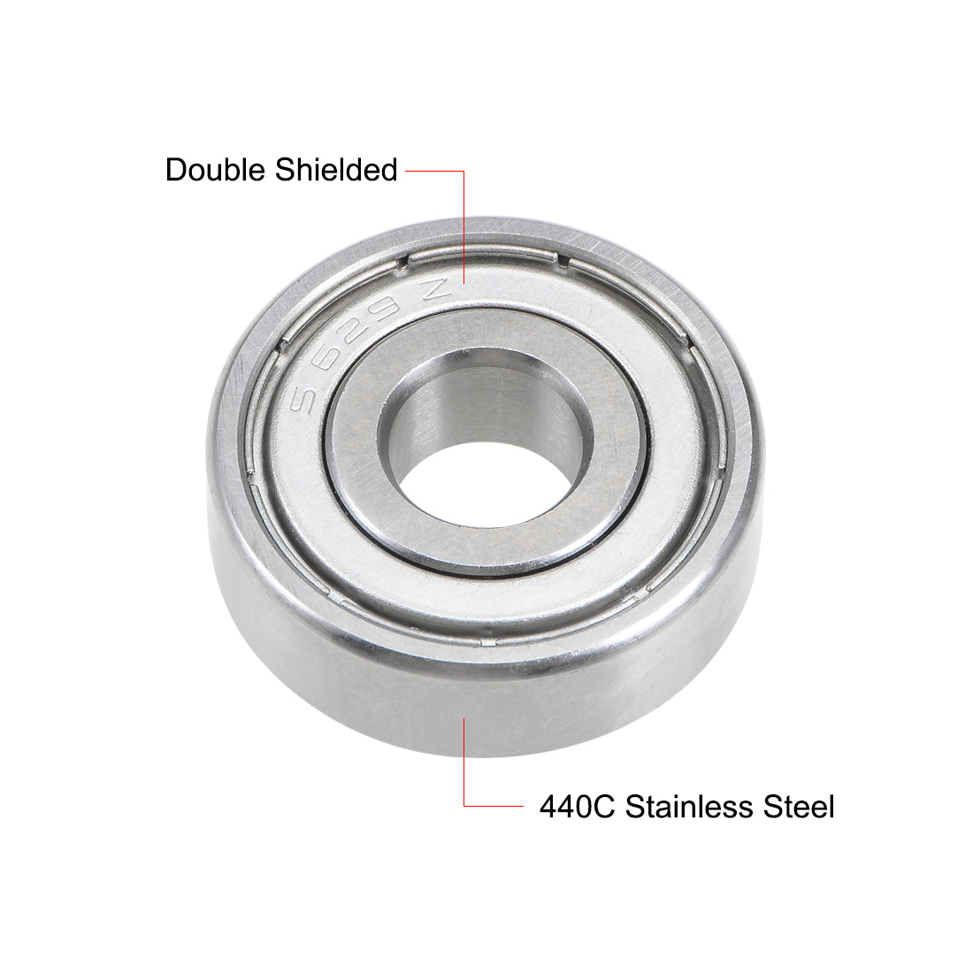 uxcell Uxcell Deep Groove Ball Bearings Double Shielded Stainless Steel