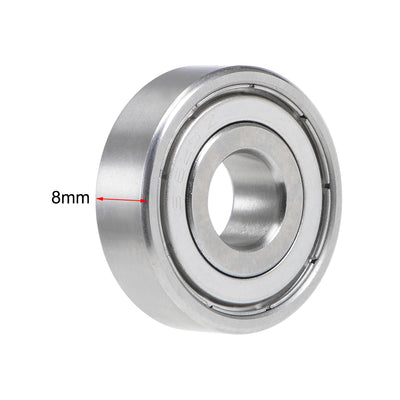 Harfington Uxcell Deep Groove Ball Bearings Double Shielded Stainless Steel