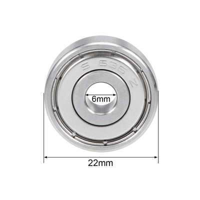 Harfington Uxcell Deep Groove Ball Bearings Double Shielded Stainless Steel