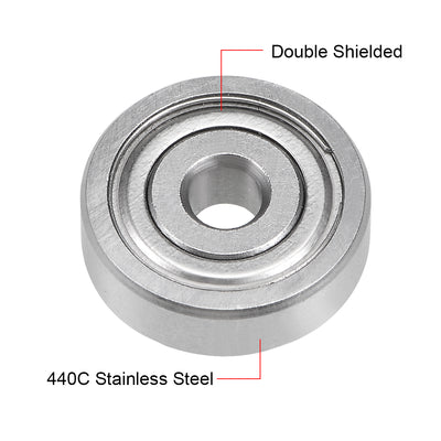 Harfington Uxcell Deep Groove Ball Bearings Double Shielded Stainless Steel