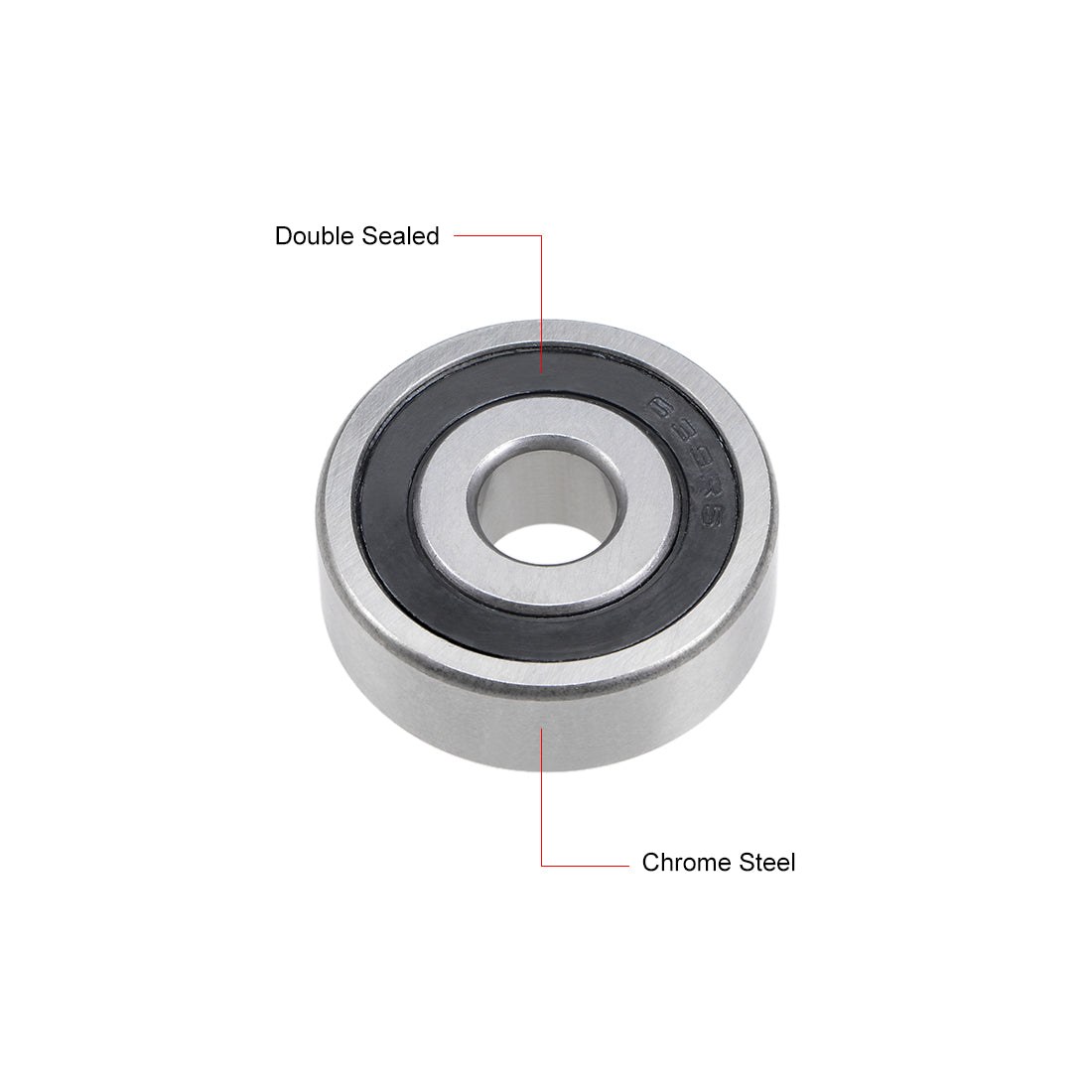 uxcell Uxcell Deep Groove Ball Bearings  Metric Double Sealed Chrome Steel ABEC1 Z2