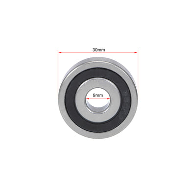 Harfington Uxcell Deep Groove Ball Bearings  Metric Double Sealed Chrome Steel ABEC1 Z2