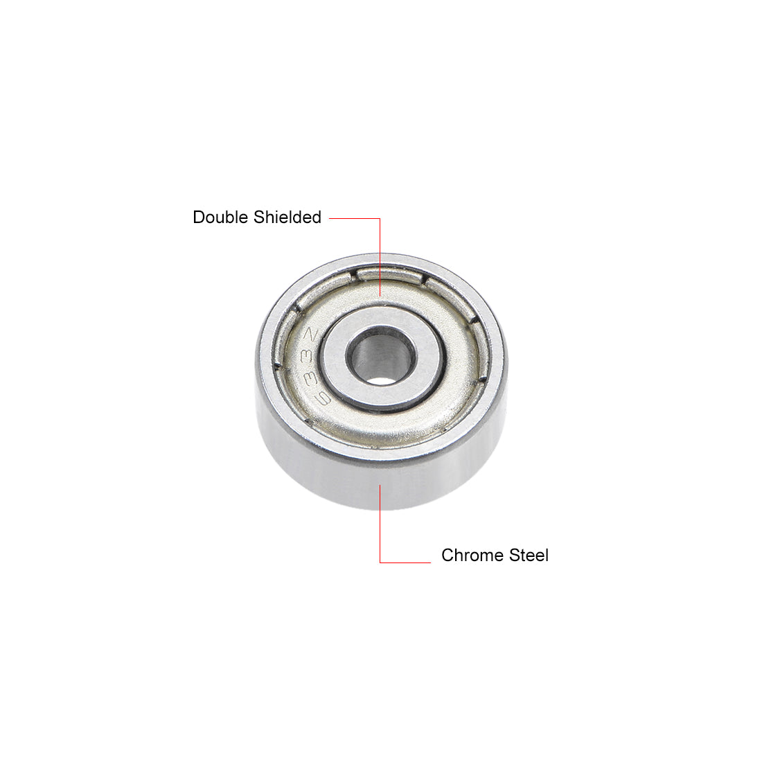 uxcell Uxcell Deep Groove Ball Bearings Metric Double Shielded Chrome Steel ABEC1 Z1