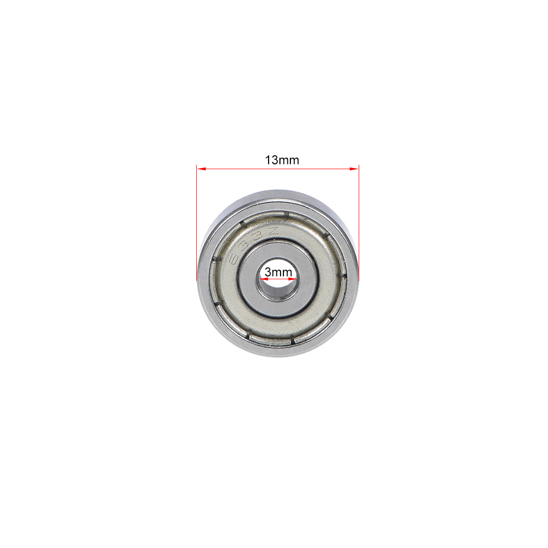 uxcell Uxcell Deep Groove Ball Bearings Metric Double Shielded Chrome Steel ABEC1 Z1