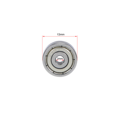 Harfington Uxcell Deep Groove Ball Bearings Metric Double Shielded Chrome Steel ABEC1 Z1