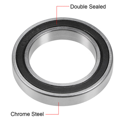 Harfington Uxcell Deep Groove Ball Bearings Metric Double Sealed Chrome Steel