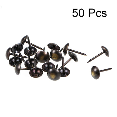 Harfington Uxcell Upholstery Nails Tacks Antique Round Thumb Push Pins 50Pcs