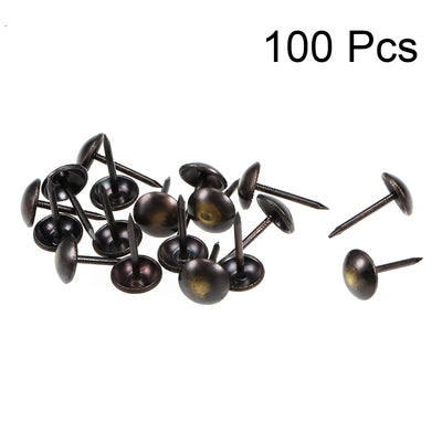 Harfington Uxcell Upholstery Nails Tacks Antique Round Thumb Push Pins 100Pcs