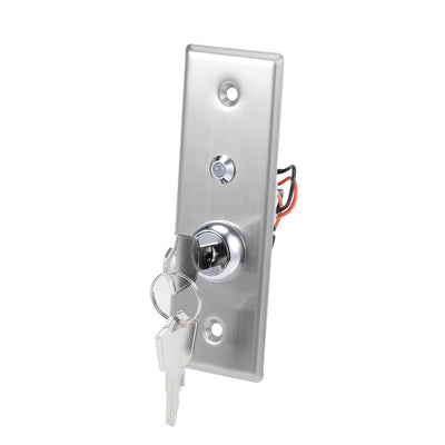 Harfington Uxcell On Off Key Switch Exit Switches Emergency Door Release SPST with DC 12V Red Green LED Indicator