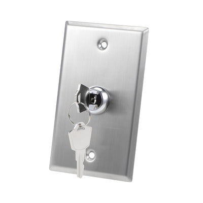 Harfington Uxcell Switch Lock On/Off Key Switch Emergency Door Release DPST Panel Mount with 2 Keys