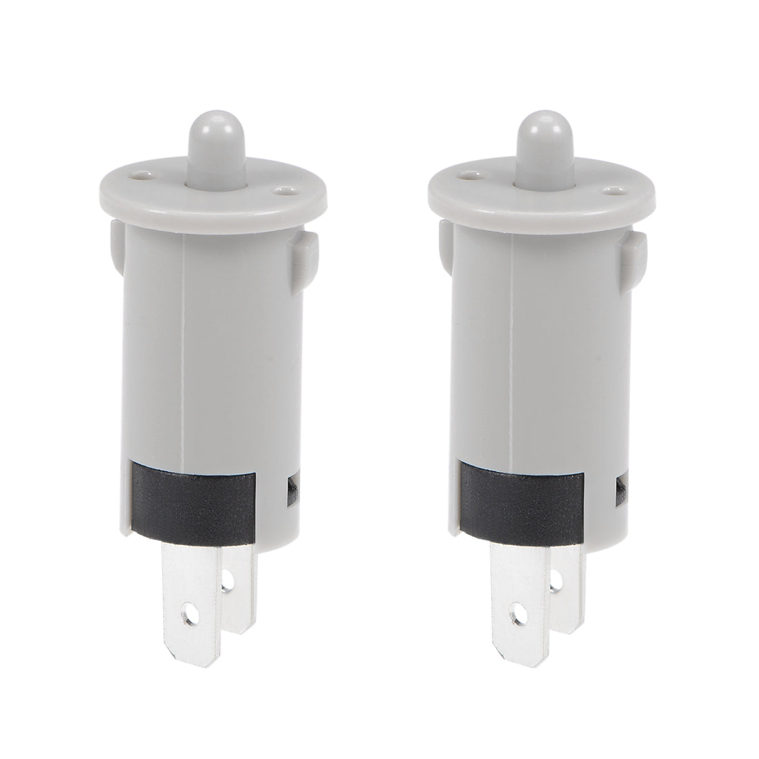 uxcell Uxcell Refrigerator Door Light Switch 5mm Momentary Fridge Switch Normally Closed PS-KA5 AC 250V 1A Grey 2pcs