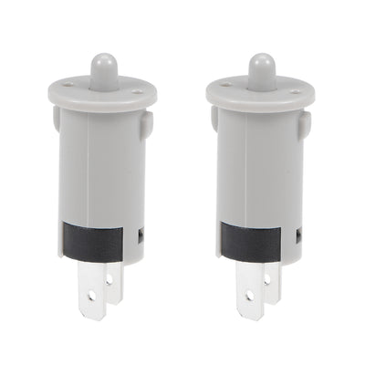 Harfington Uxcell Refrigerator Door Light Switch 5mm Momentary Fridge Switch Normally Closed PS-KA5 AC 250V 1A Grey 2pcs