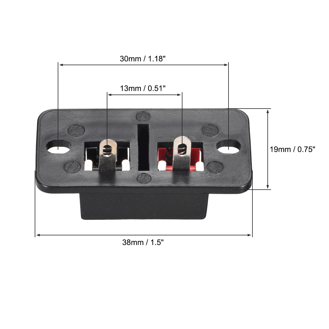 uxcell Uxcell 2 Way Spring Speaker Terminal Clip Push Release Connector Audio Cable Terminals Strip Block WP2-204 10Pcs