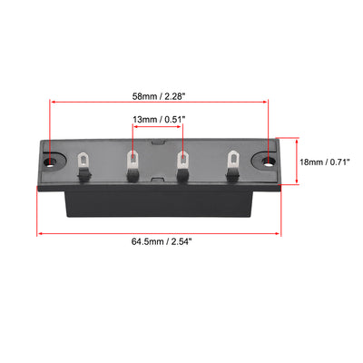 Harfington Uxcell 4 Way Spring Speaker Terminal Clip Push Release Connector Audio Cable Terminals Strip Block WP4-7 10Pcs