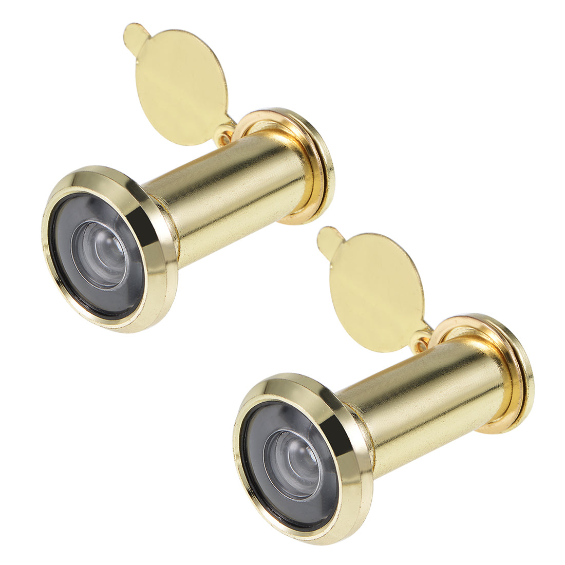 uxcell Uxcell Brass Door Viewer for 35mm-55mm Doors, Polished Gold Finish, 2 Pcs