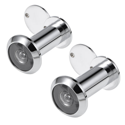 Harfington Uxcell Brass Door Viewer for 35mm-60mm Doors, Polished Chrome Finish, 2 Pcs