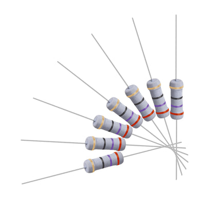 uxcell Uxcell 50 Pcs 1W 1 Watt Metal Oxide Film Resistor Axile Lead 27 Ohm ±5% Tolerance