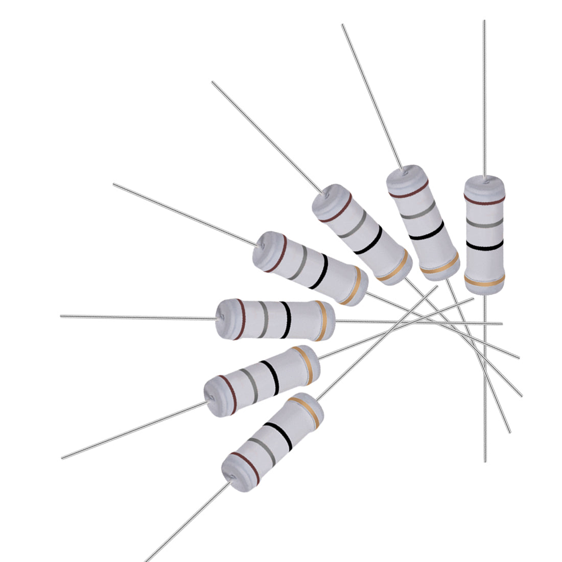 uxcell Uxcell 20pcs 3W 3 Watt Metal Oxide Film Resistor Lead 18 Ohm ±5% Tolerance