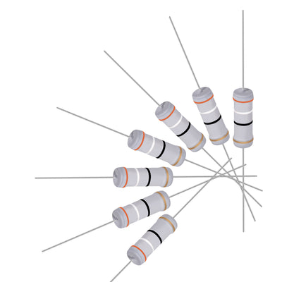 uxcell Uxcell 20pcs 3W 3 Watt Metal Oxide Film Resistor Lead 39 Ohm ±5% Tolerance