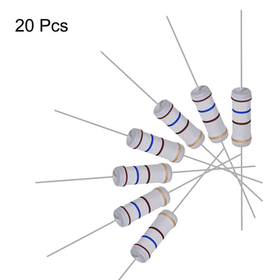 Harfington Uxcell 20pcs 3W 3 Watt Metal Oxide Film Resistor Lead 160 Ohm ±5% Tolerance