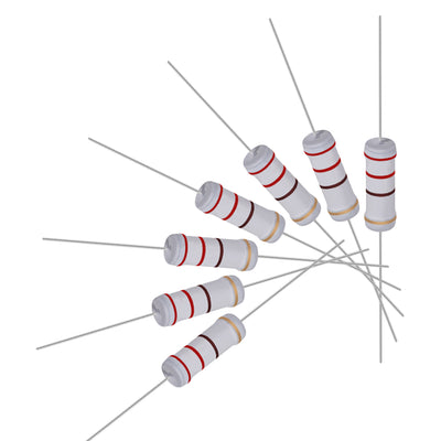 uxcell Uxcell 20pcs 3W 3 Watt Metal Oxide Film Resistor Lead 220 Ohm ±5% Tolerance