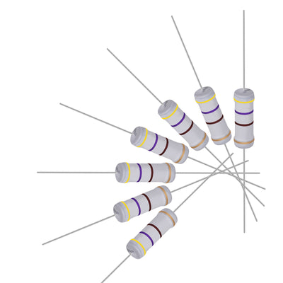 uxcell Uxcell 40pcs 3W 3 Watt Metal Oxide Film Resistor Lead 470 Ohm ±5% Tolerance