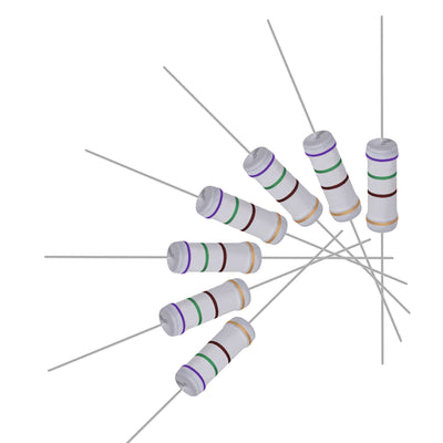 uxcell Uxcell 20pcs 3W 3 Watt Metal Oxide Film Resistor Lead 750 Ohm ±5% Tolerance