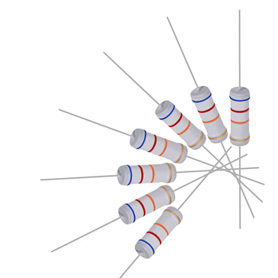 uxcell Uxcell 20pcs 3W 3 Watt Metal Oxide Film Resistor Lead 62K Ohm ±5% Tolerance
