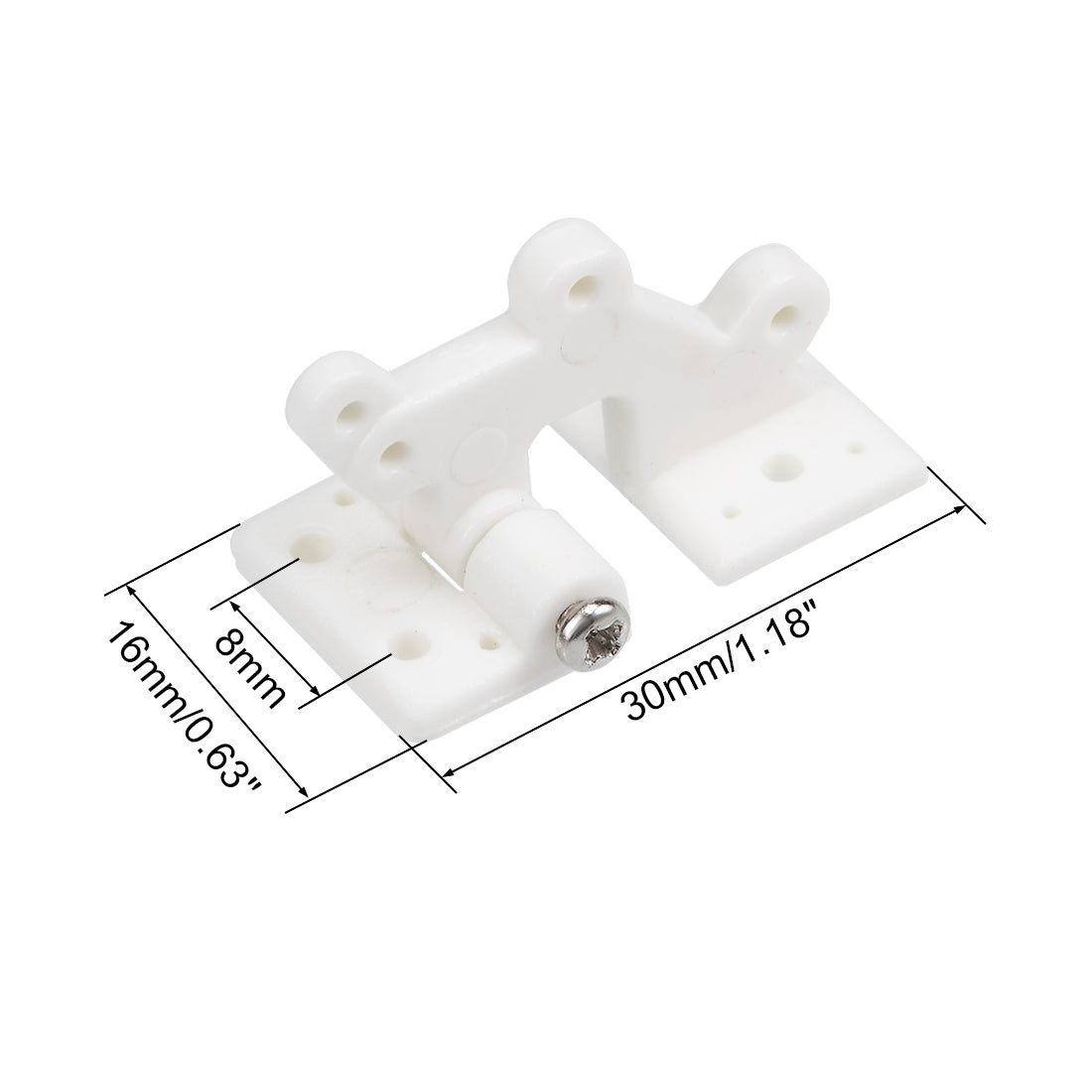 uxcell Uxcell RC Hinges Adjustable Hatch Hinge L30 x W16 mm, for RC Model Airplane Parts White 6pcs