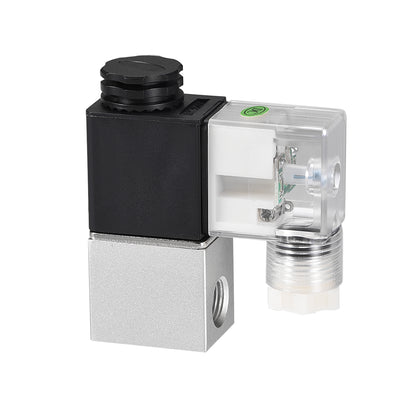 Harfington Uxcell 2V025-08 Pneumatic Air NC Single Electrical Control Solenoid Valve DC 24V 2 Way 2 Position 1/4 PT Internally Piloted Acting Type