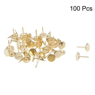 Harfington Uxcell Upholstery Nails Tacks Flat Head Furniture Nails Pin 100 Pcs