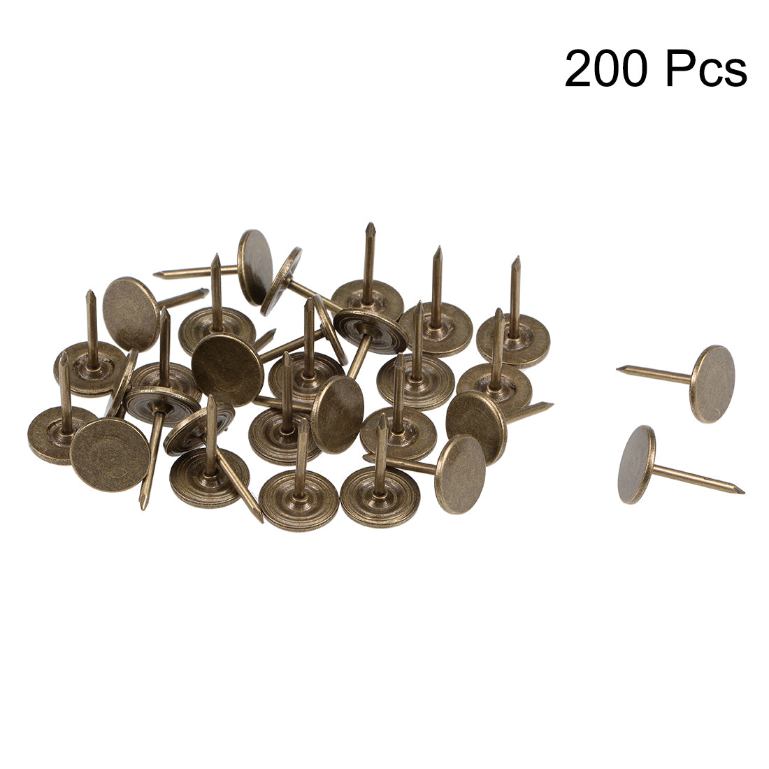 uxcell Uxcell Upholstery Nails Tacks 11mmx17mm Flat Head Furniture Nails Bronze Tone 200 Pcs