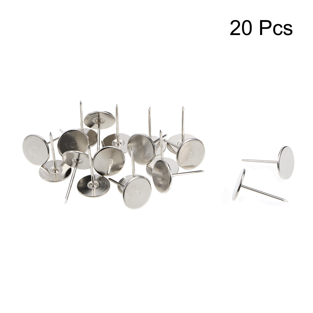 uxcell Uxcell Upholstery Nails Tacks 19mmx30mm Flat Head Furniture Nails Silver Tone 20 Pcs