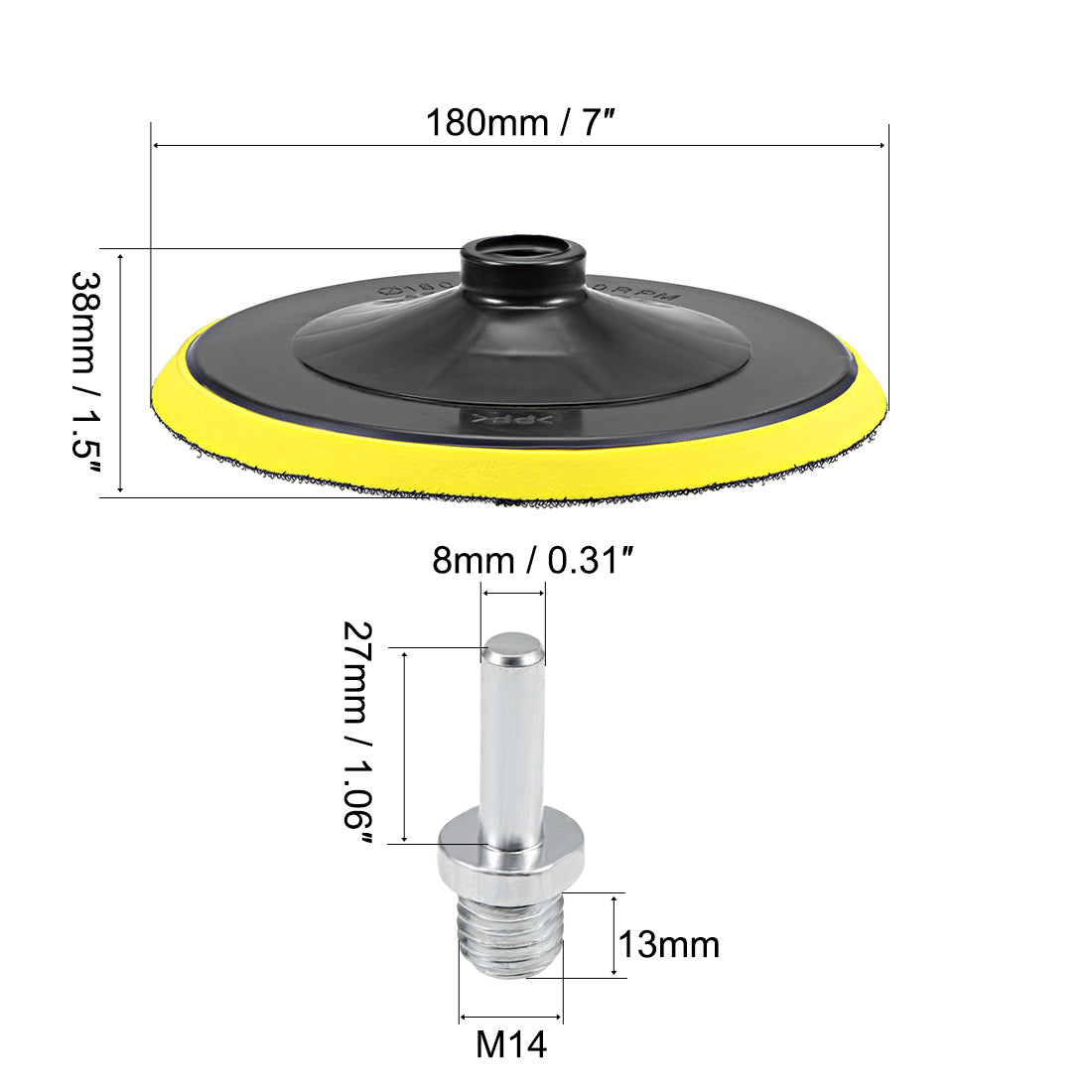 Harfington Hook and Loop Backing Pad, Orbital Sander Polisher Polishing Sanding Pad