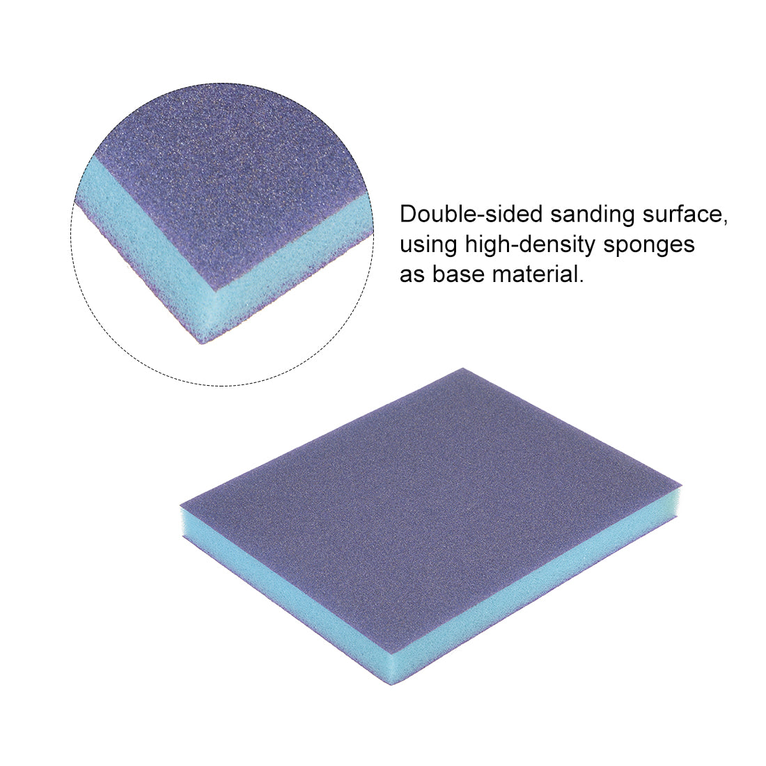 uxcell Uxcell Sanding Sponge, Medium Grit 150 Grit Sanding Block Pad, 4.72" x 3.86" x 0.47" Size 12pcs