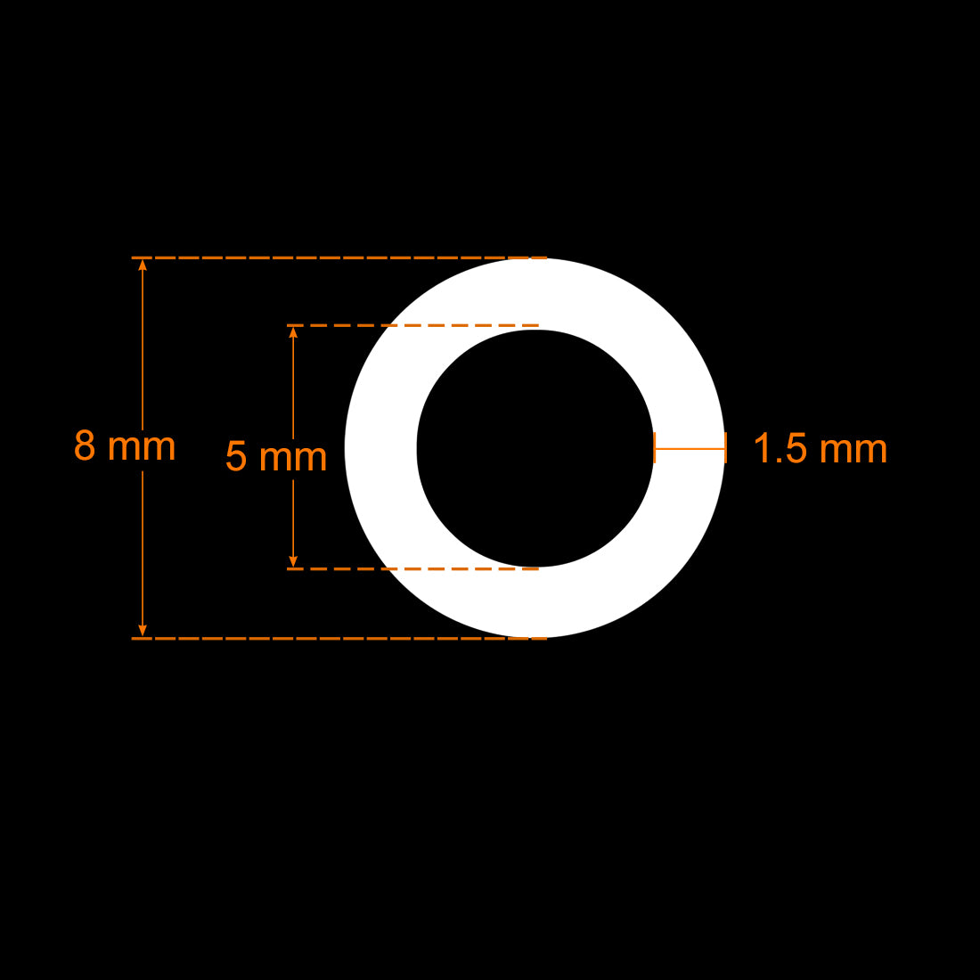 Harfington Silicone O-Rings, 8mm OD 5mm ID 1.5mm Width VMQ Seal Gasket for Compressor Valves Pipe Repair, White, Pack of 200