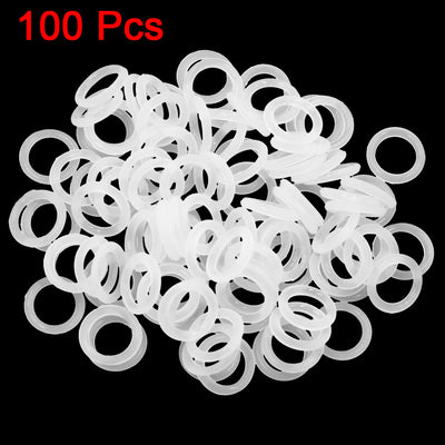 Harfington Silicone O-Rings, 12mm OD 8mm ID 2mm Width VMQ Seal Gasket for Compressor Valves Pipe Repair, White, Pack of 100