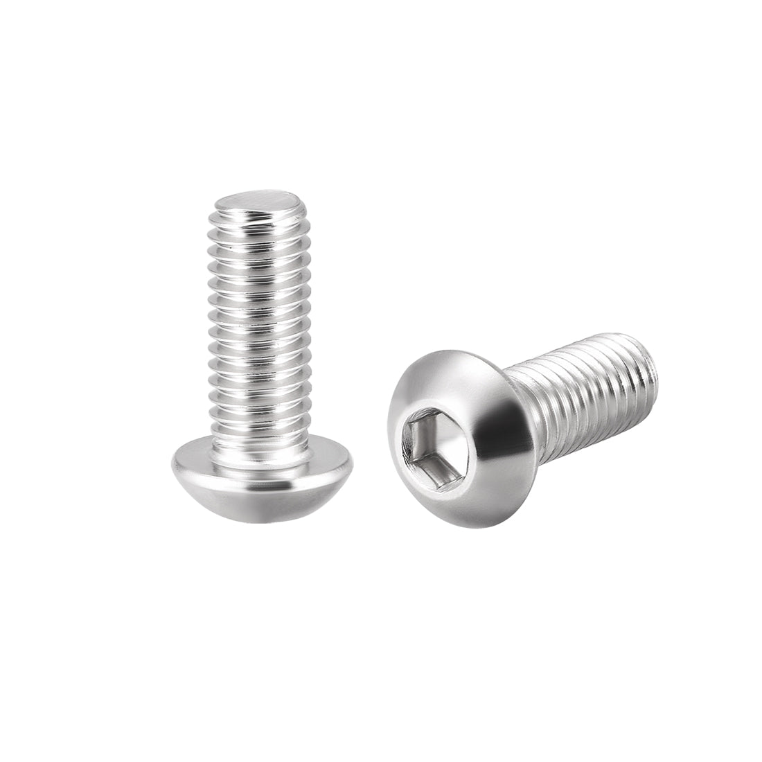 uxcell Uxcell M8x20mm Machine Screws Hex Socket Round Head Screw 304 Stainless Steel Fasteners Bolts 5pcs