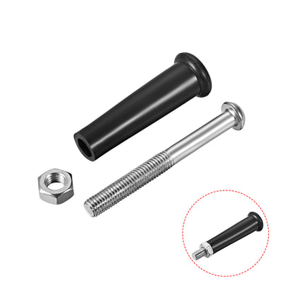 Harfington Uxcell Clamping Handles Screw Knobs M10 Threaded Plastic Metal Revolving Handle Grip